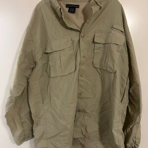 Exofficio Men's Beige Casual Button Down Shirt